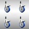 Service Caster 5 Inch 316SS Blue Poly Swivel 1-1/8 Inch Expanding Stem Caster Set Lock Brake SCC-SS316TTLEX20S514-PPUB-BLUE-118-4 - alternate 1